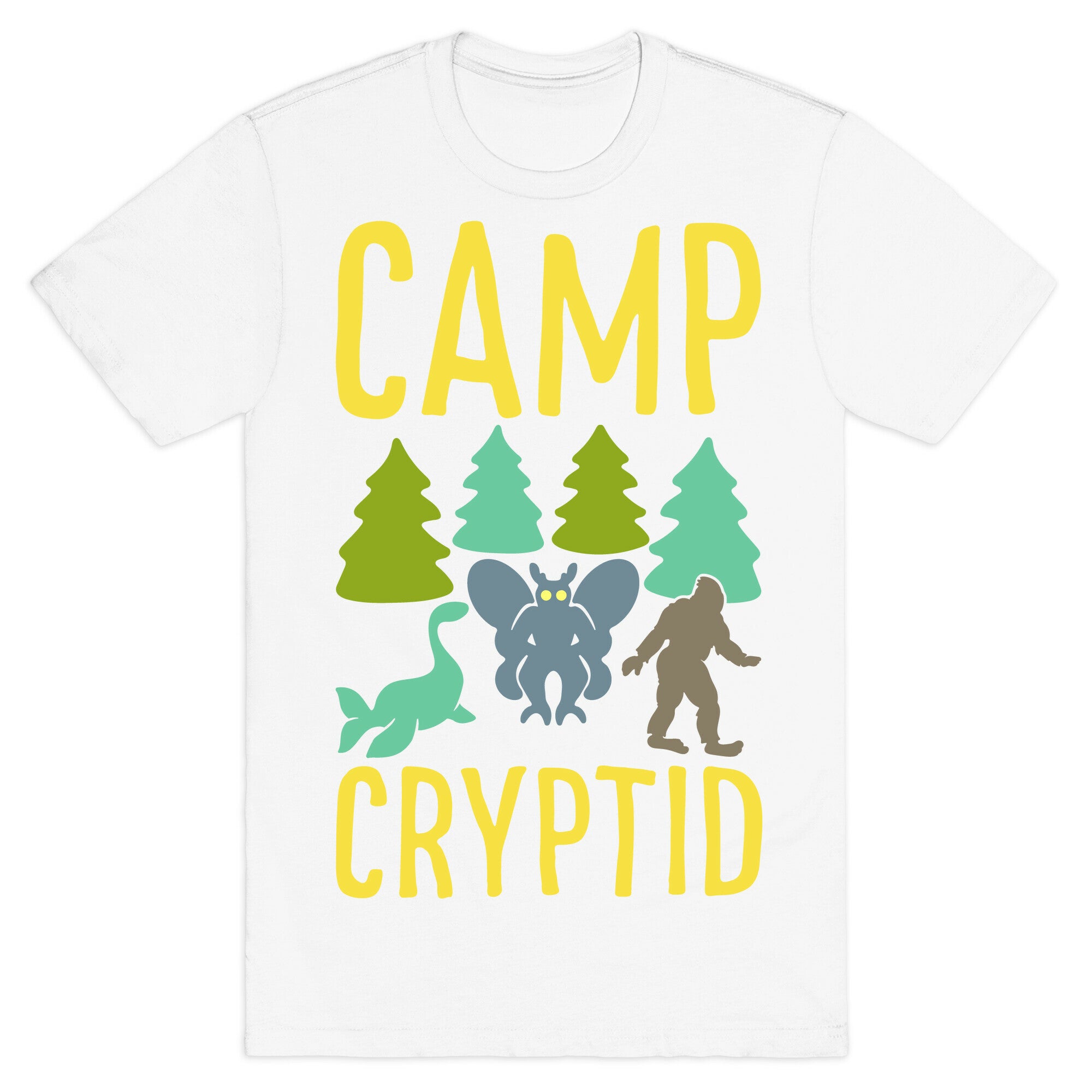 Camp Cryptid White Print T-Shirt
